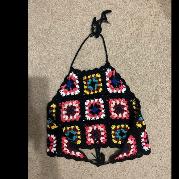 Crocheted colorful tank top - Picture 3 of 4